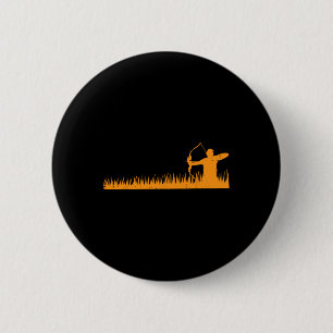 Bow Hunting Archer In Gr Archery Hunter Men Women 2 Inch Round Button