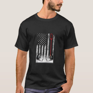 Bow Hunting Camouflage American USA Flag Deer Hunt T-Shirt