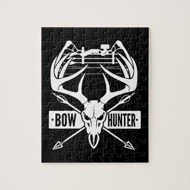Bow Hunting Deer Skull Compound Bow Archery Gift Jigsaw Puzzle (Vertical)
