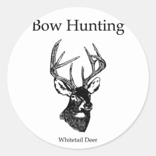 Bow Hunting (White Tail Buck) Classic Round Sticker