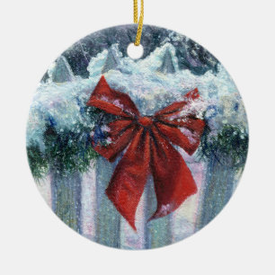 "Bow In the Snow" Ornament