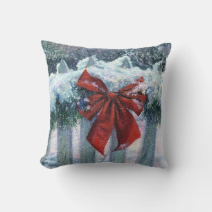 "Bow In the Snow" Pillow