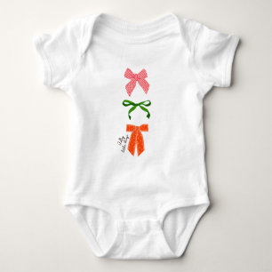 Bow Jolly Little Things Christmas Baby Bodysuit