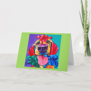 Bow Knows Holiday Card by Ron Burns