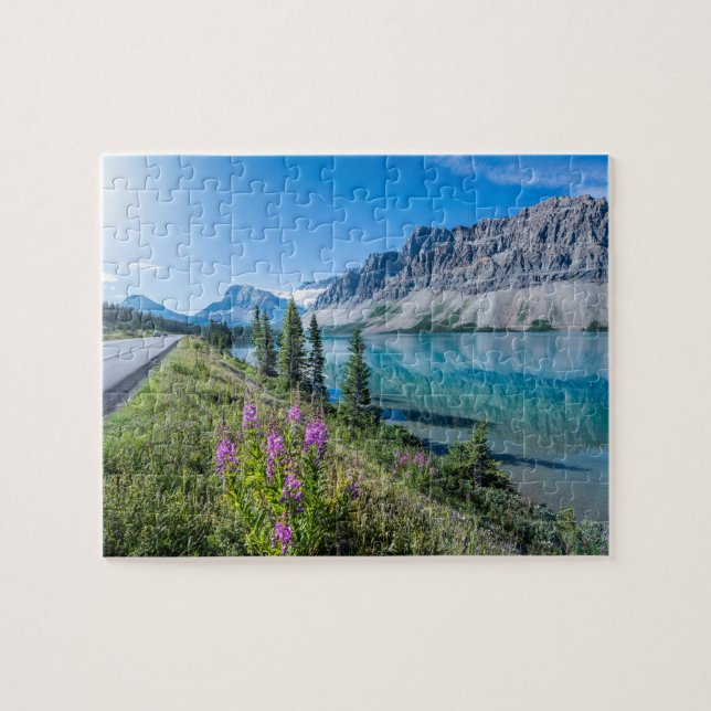 Bow Lake Banff National Park Canada Travel Jigsaw Puzzle (Horizontal)