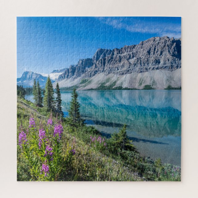 Bow Lake Banff National Park Canada Travel Jigsaw Puzzle (Vertical)