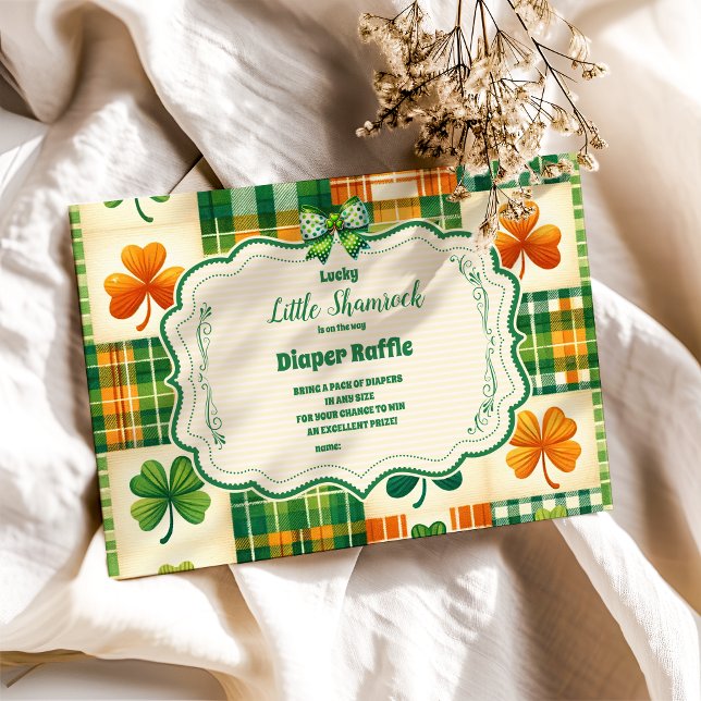Bow Lucky Little Shamrock  Diapper Raffle  Enclosure Card (Creator Uploaded)