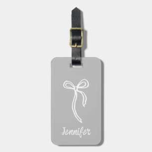 Bow luggage tag   editable background