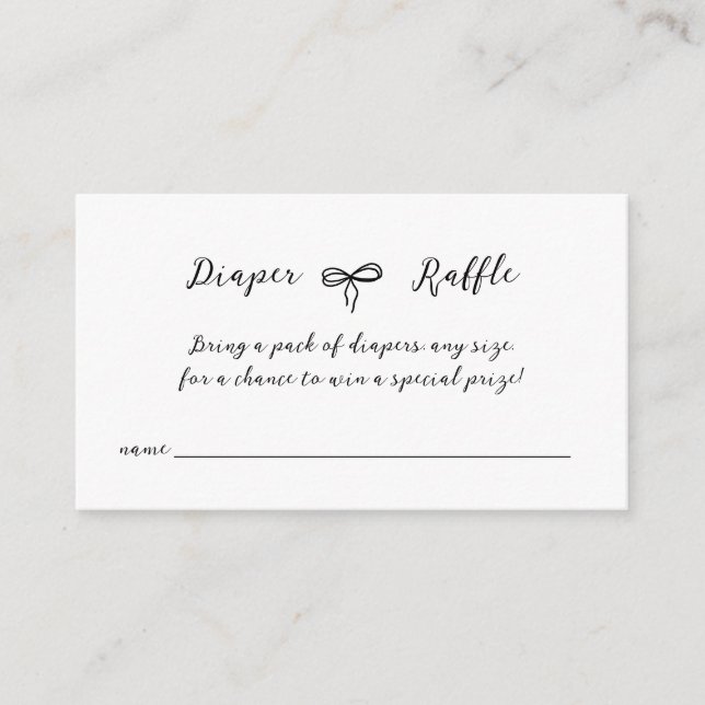 Bow Modern Minimalist Neutral Baby Shower Enclosure Card (Front)