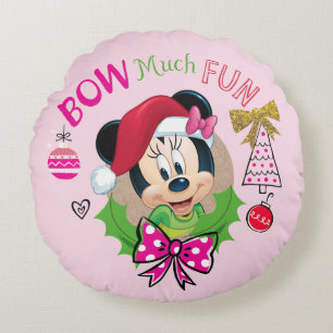 Bow Much Fun Round Pillow