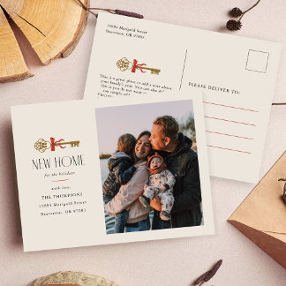 Bow New Home Holiday Moving Faire-part Carte posta