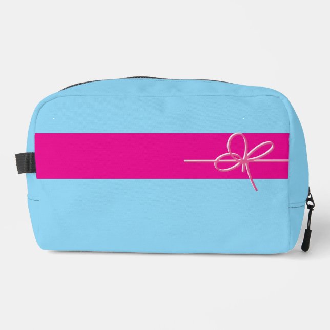 Bow on Pink Dopp Kit (Front)