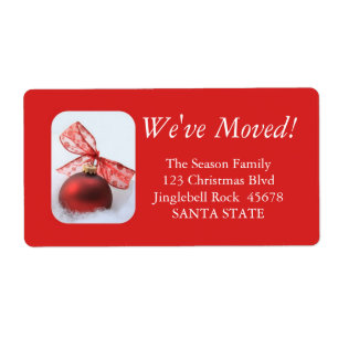 Bow ornament address label