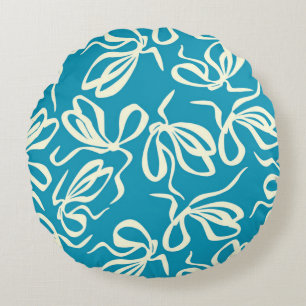 Bow pattern, Seamless texture. For fashion prints  Round Pillow
