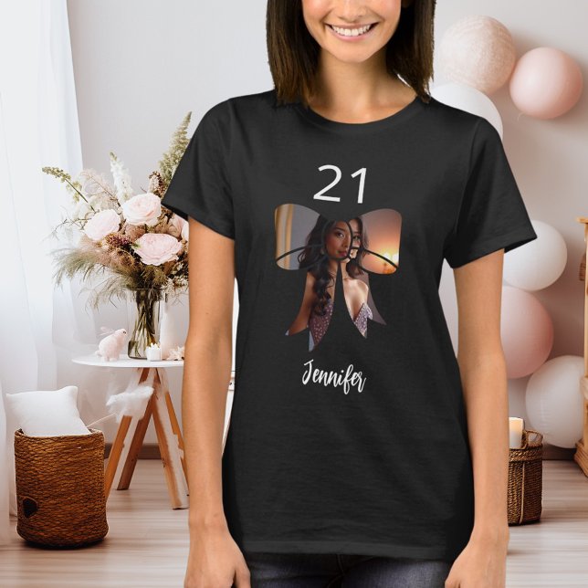 Bow photo age Birthday T-Shirt (Creator Uploaded)