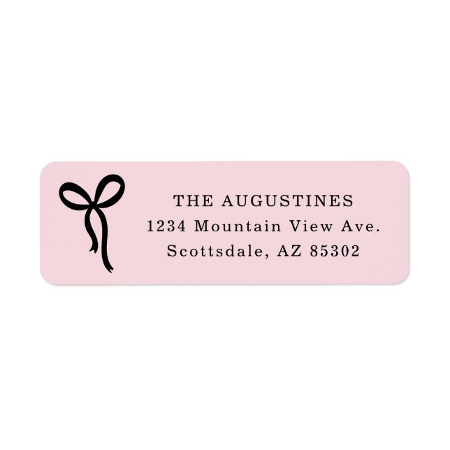 Bow Return Address Label (Devant)