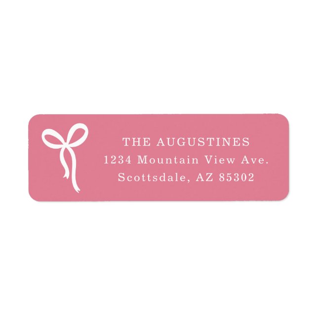 Bow Return Address Label (Devant)