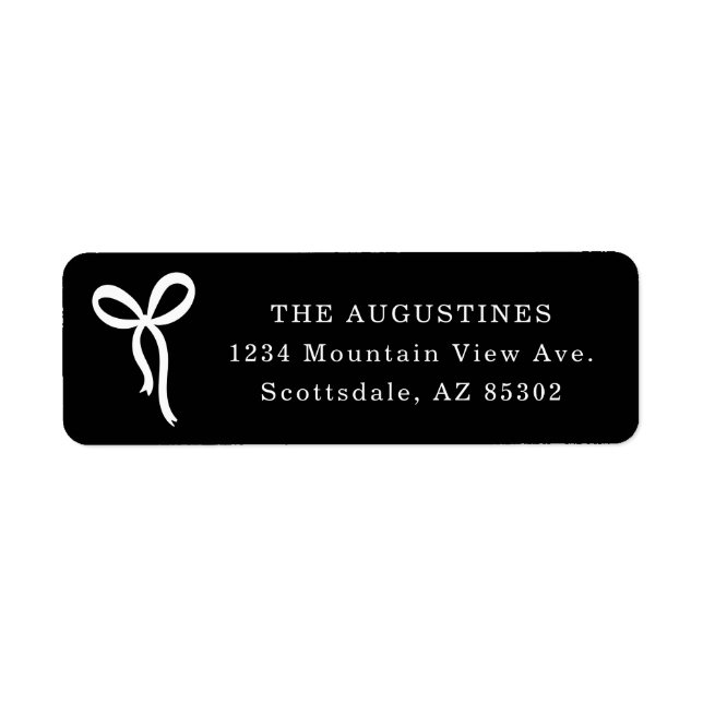Bow Return Address Label (Devant)