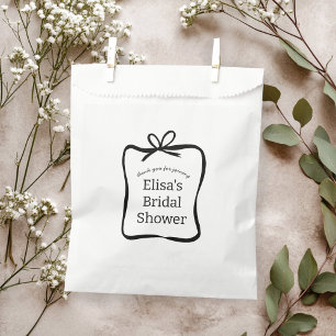 Bow Ribbon Frame Elegant Bridal Shower CUSTOM Favour Bag