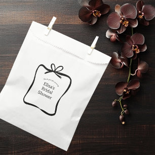 Bow Ribbon Frame Elegant Bridal Shower CUSTOM Favour Bag