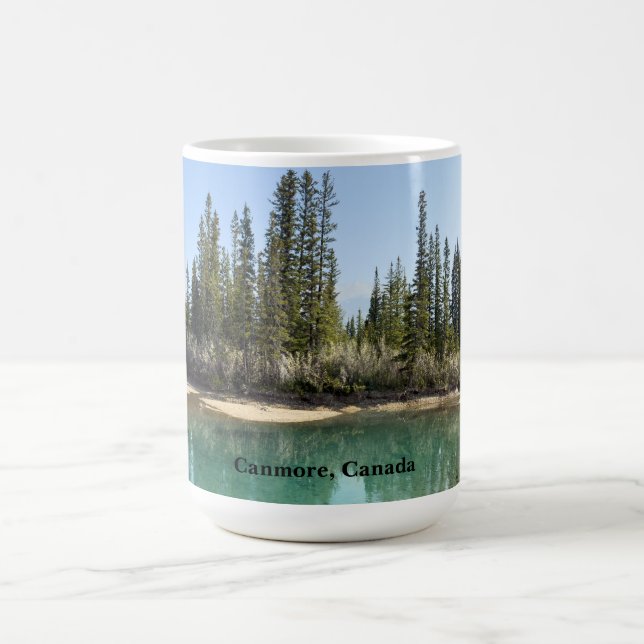 Bow River in Canmore Canada Coffee Mug (Center)