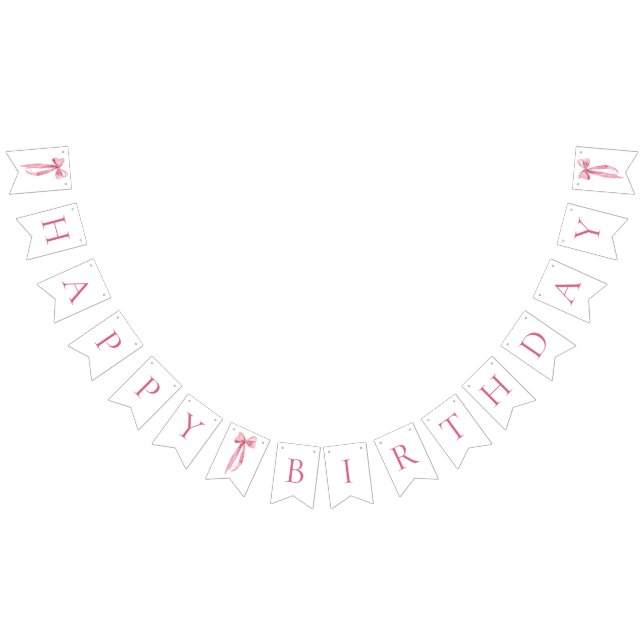 Bow rose moderne joyeux bannière de Bunting Annive (Tout)