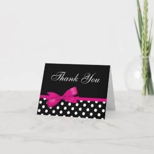 Bow rose noir Pois Merci