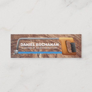 Bow Saw   Wood Grain Mini Business Card