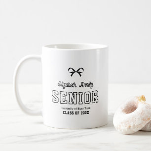 Bow Senior Custom Year Script Graduate College Coffee Mug