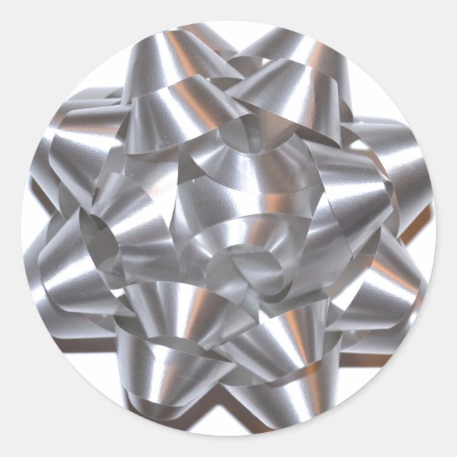 Bow Sticker in Silver (Front)