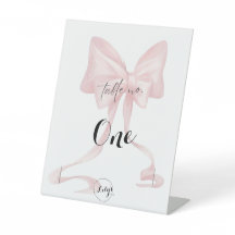 Bow tabletop sign