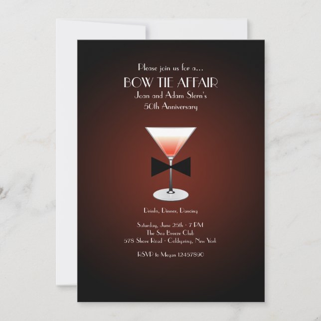 Bow Tie Affair Invitation (Front)