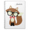 Bow Tie and Glasses Hipster Brown Fox Personalized