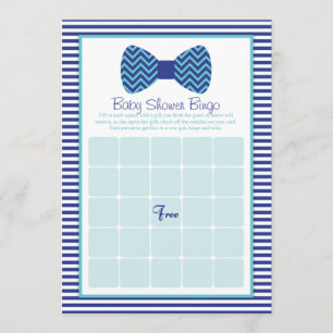 Bow Tie Baby Shower Bingo Cards