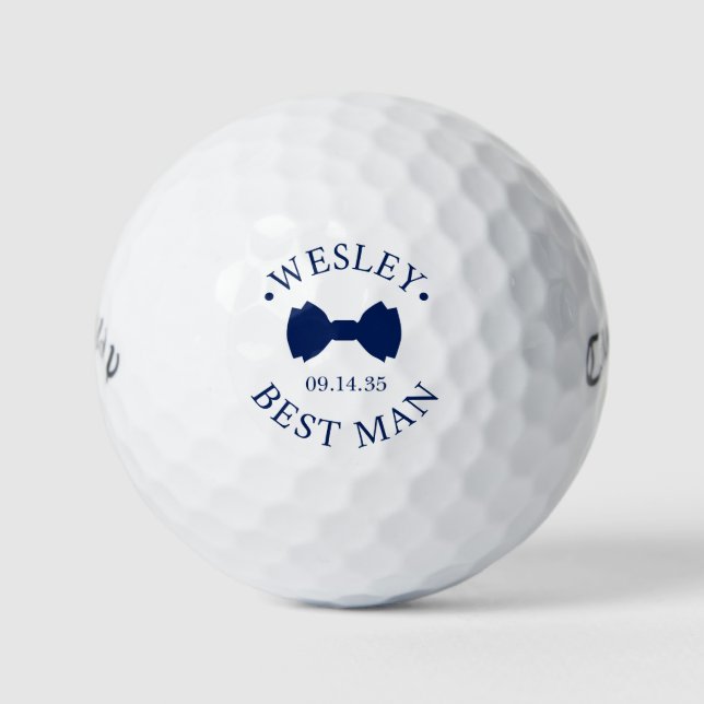 Bow Tie Best Man Golf Balls (Front)