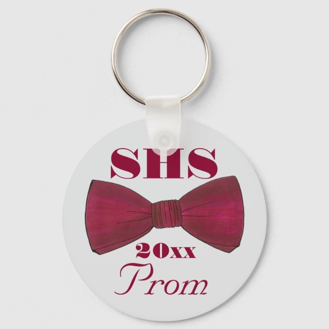 Bow Tie Bowtie Wedding Prom Formal Favour Keychain (Front)