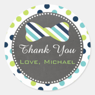Bow Tie Gift Favour Label Blue Teal Green