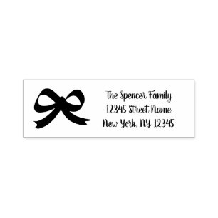 Bow tie icon self inking return address stamps