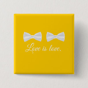 BOW TIE LOVE -.png 2 Inch Square Button
