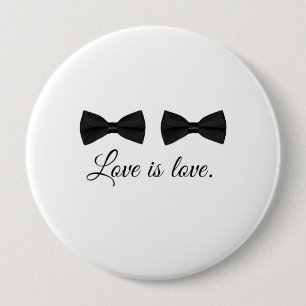 BOW TIE LOVE -.png 4 Inch Round Button