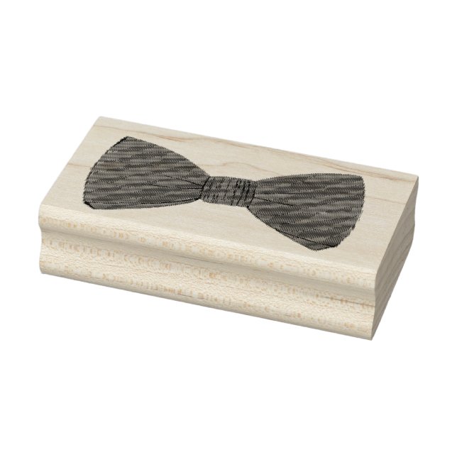 Bow Tie Menswear Bowtie Wedding Groom Prom Date Rubber Stamp (Stamp)