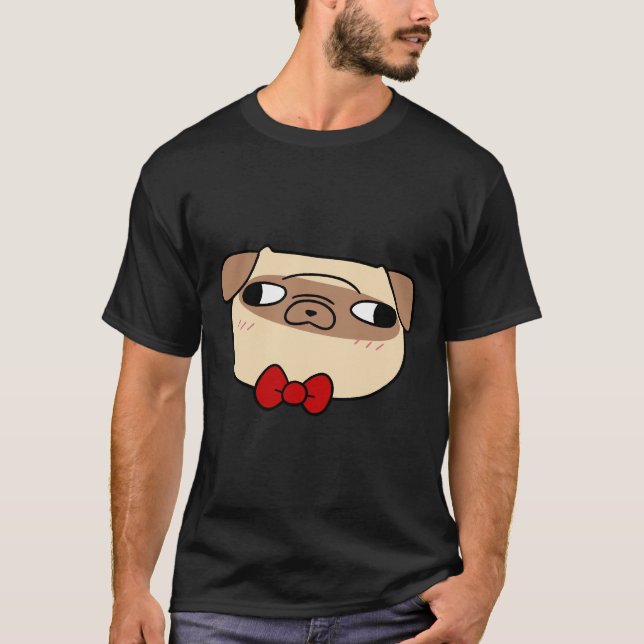 Bow Tie Pug Face 598 T-Shirt (Front)