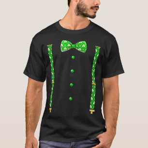 Bow Tie St Patrick Day Shamrock Costume Gift Men T-Shirt