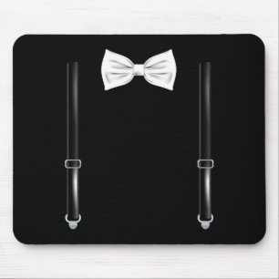 Bow Tie With Suspenders Funny Wedding And Special Mouse Pad