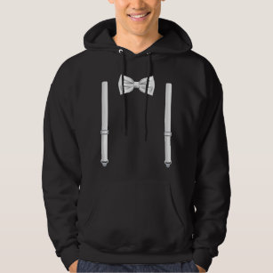 Bow Tie With Suspenders Funny Wedding Hoodie