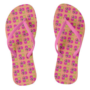 Bow-Tied Fleur De Lis pattern Flip Flops