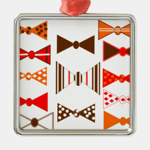 Bow Ties Retro Metal Ornament