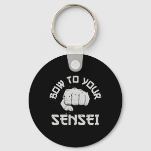 Bow To Your Sensei Funny Karate Martial Arts Gifts Keychain