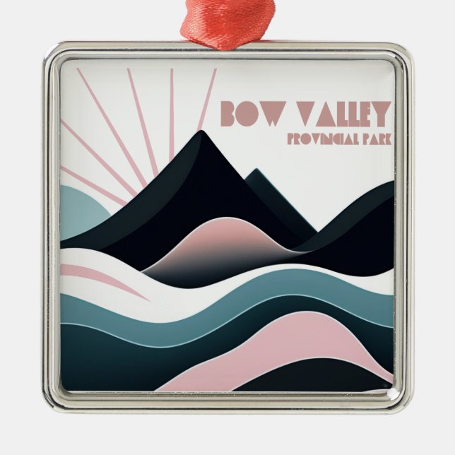 Bow Valley Provincial Park Coloured Hills Metal Ornament (Front)