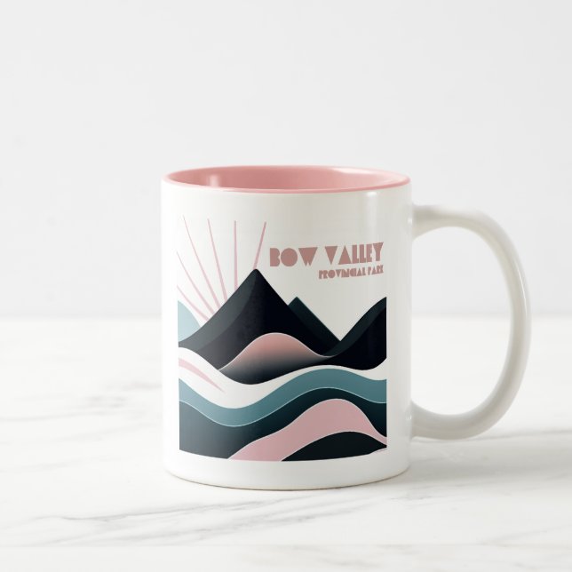 Bow Valley Provincial Park Coloured Hills Two-Tone Coffee Mug (Right)